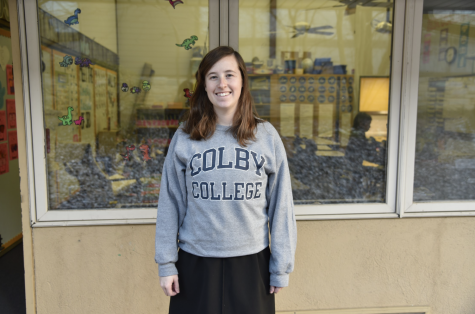 Baldwin students and faculty wear gear from their committed colleges. 
